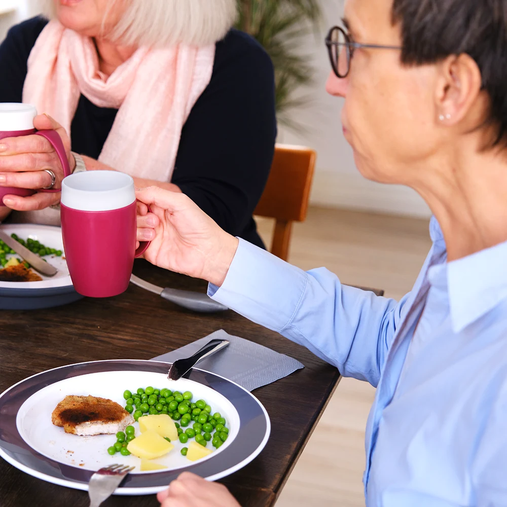 Mug with internal cone with therapeutic drinking lid