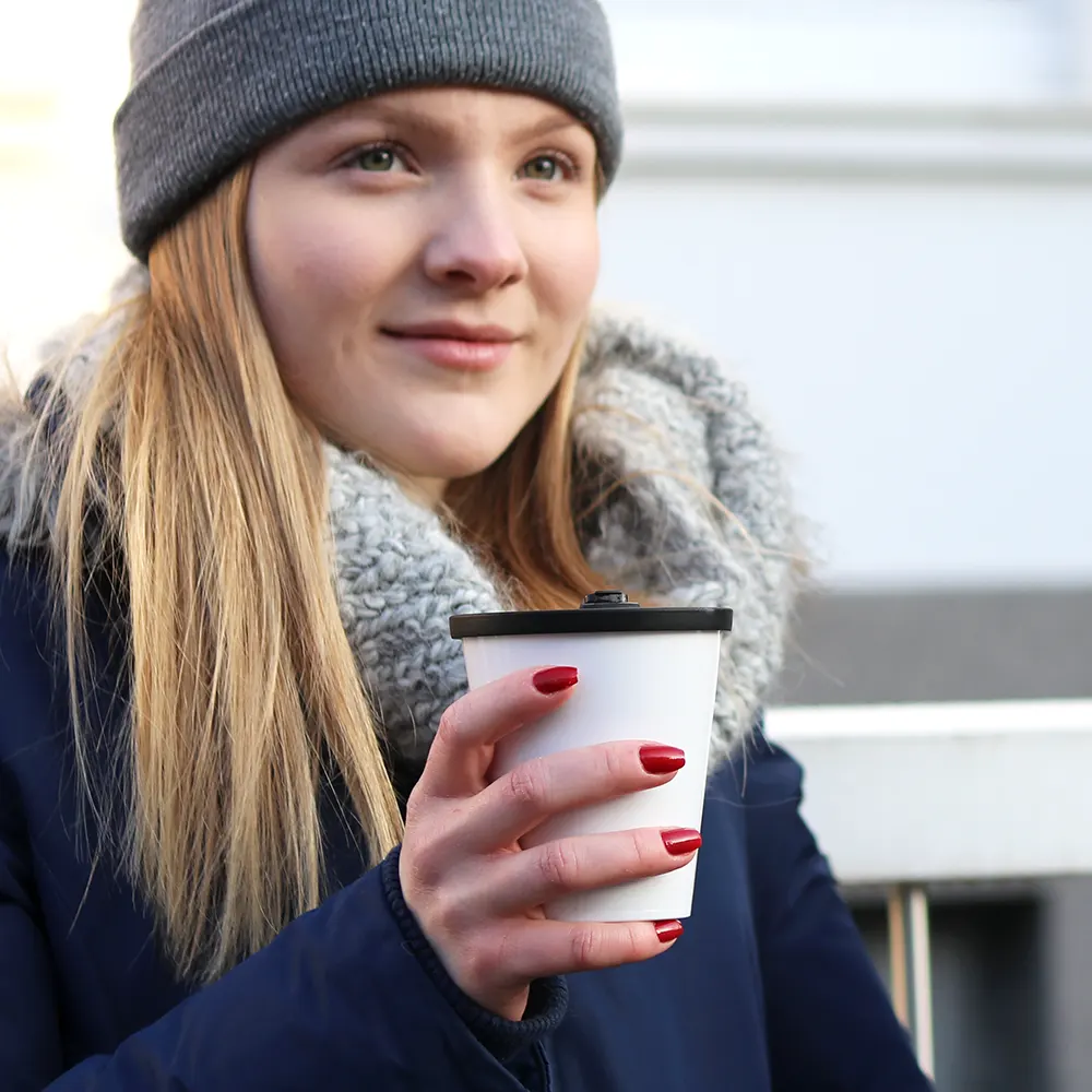 Moving Martha with drinking lid