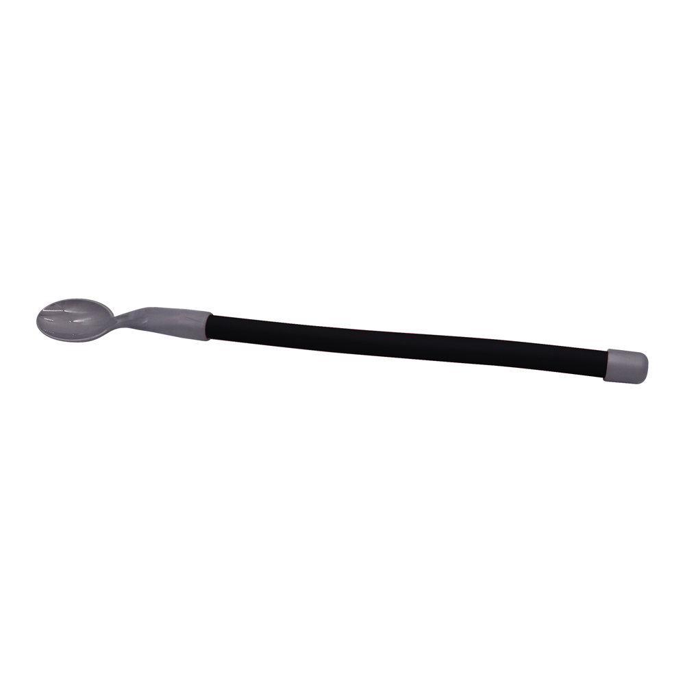 Plastic spoon with flexible handle