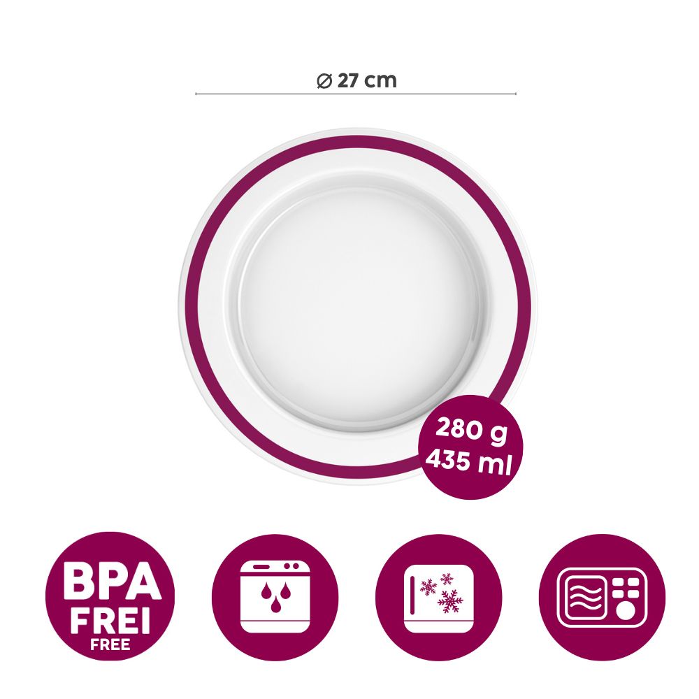 Large plate with sloped base