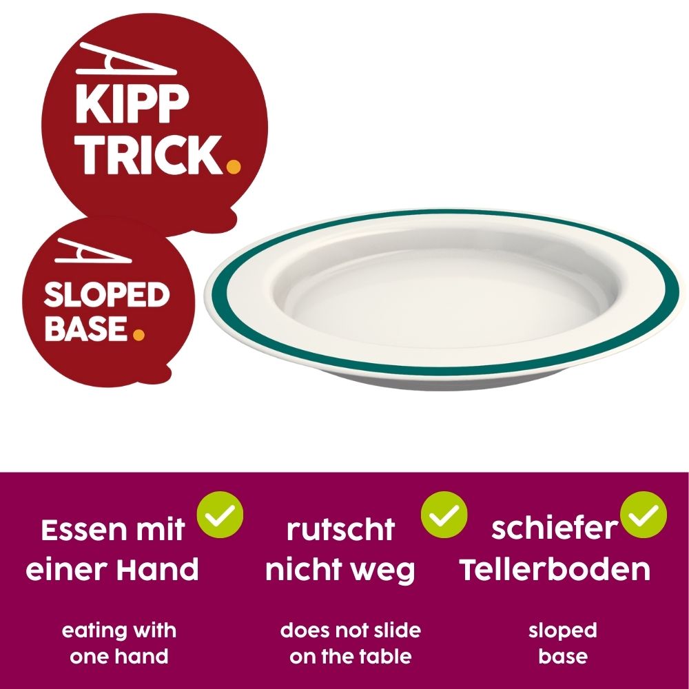 Large plate with sloped base