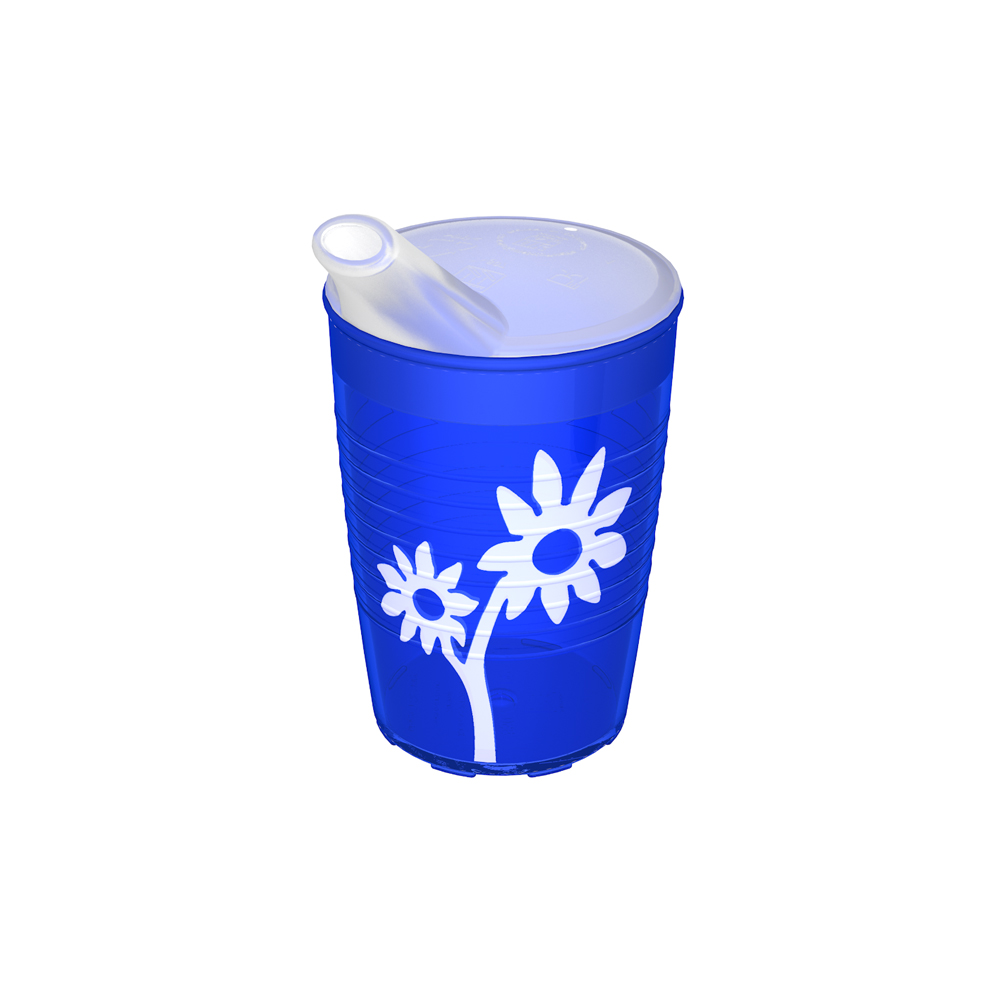 Non-slip cup with flower