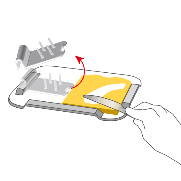 Large non-slip board with preparation aid Large non-slip board with preparation aid