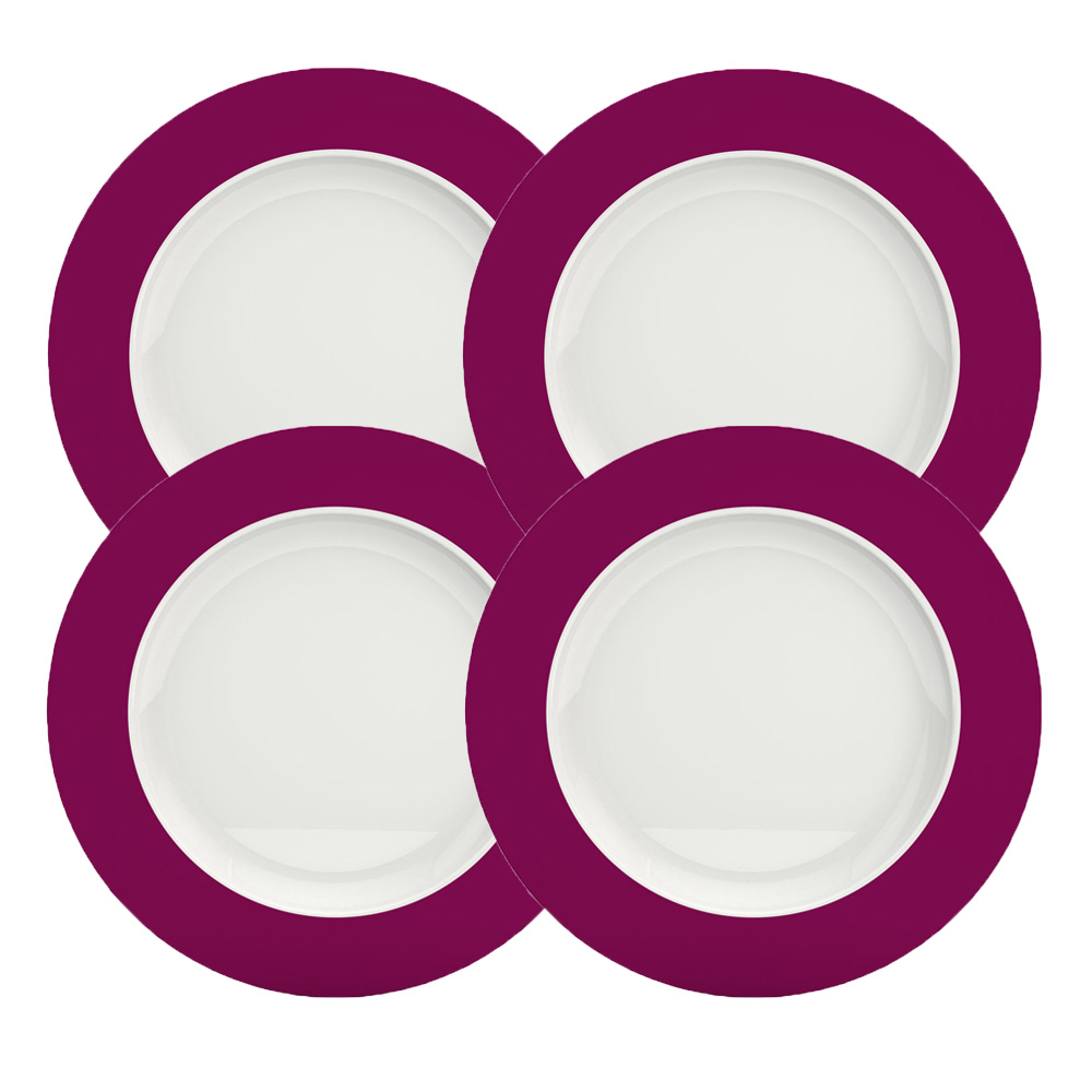 Set of 4 plates elegant