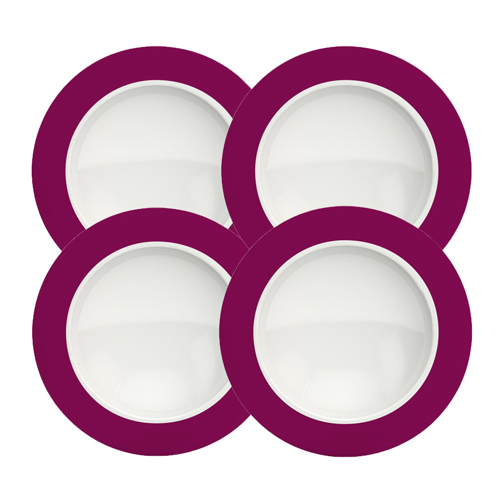 Set of 4 soup plates elegant