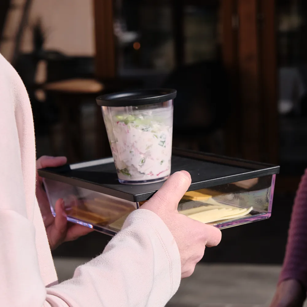 Moving Martha with drinking lid