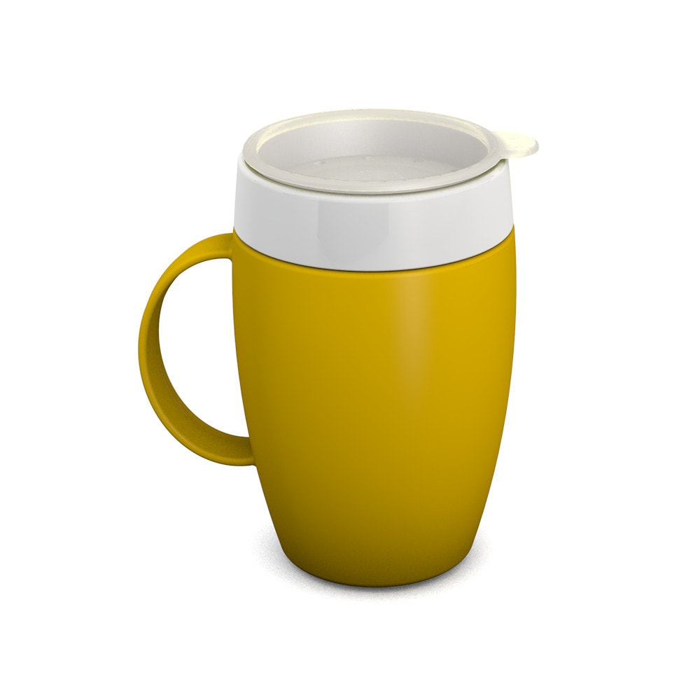 Mug with internal cone with therapeutic drinking lid