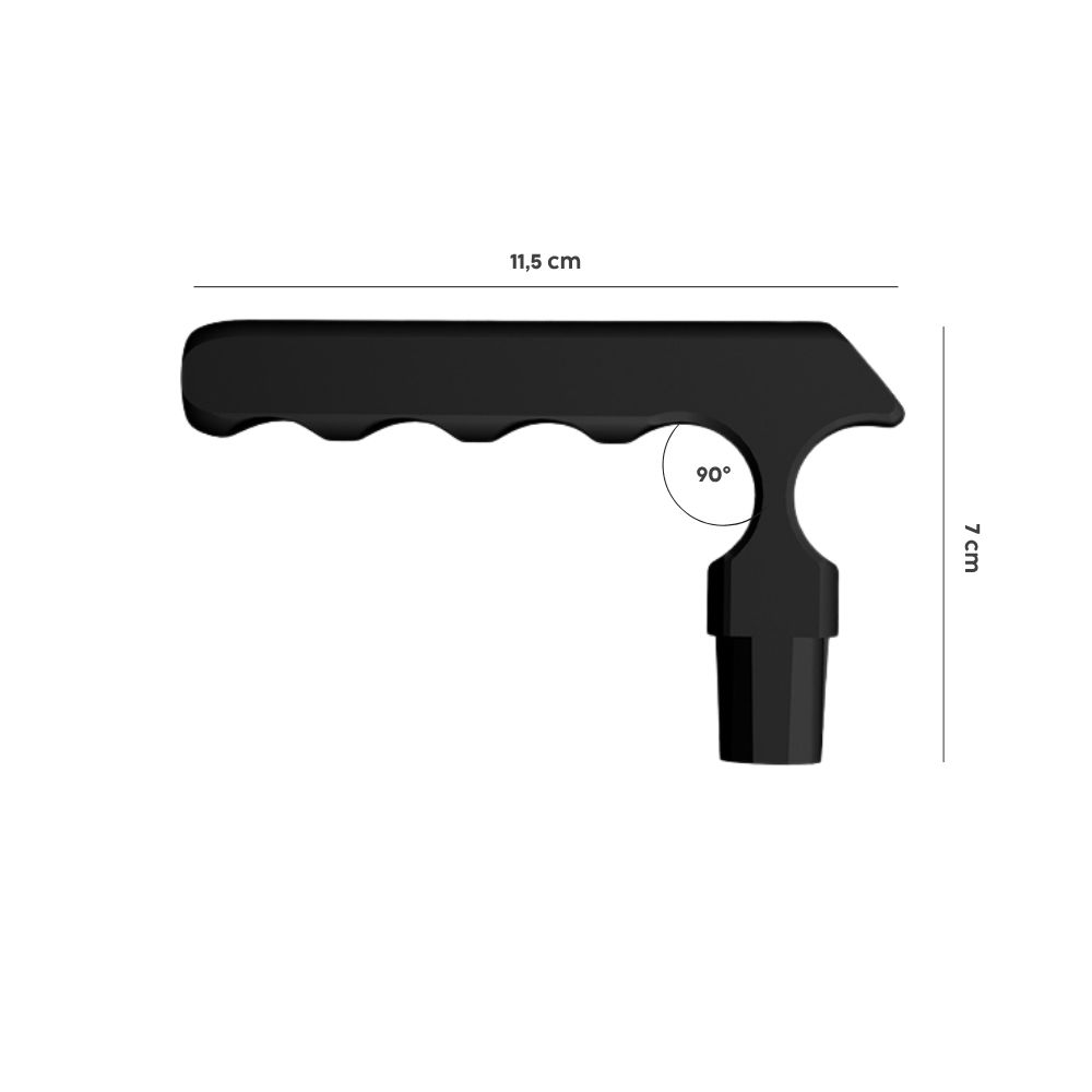 Handle straight 90°