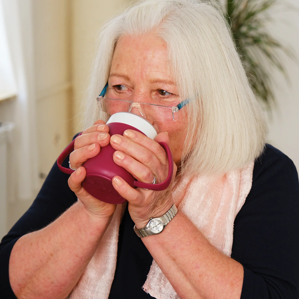 Two handled mug with internal cone