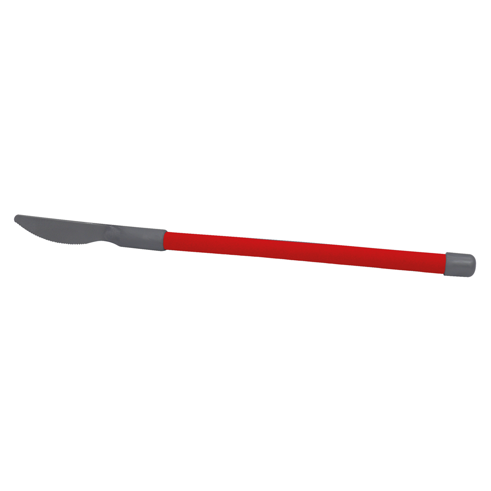 Plastic knife with flexible handle