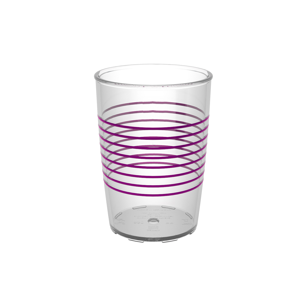 Non-slip cup with rings with drinking lid for straws