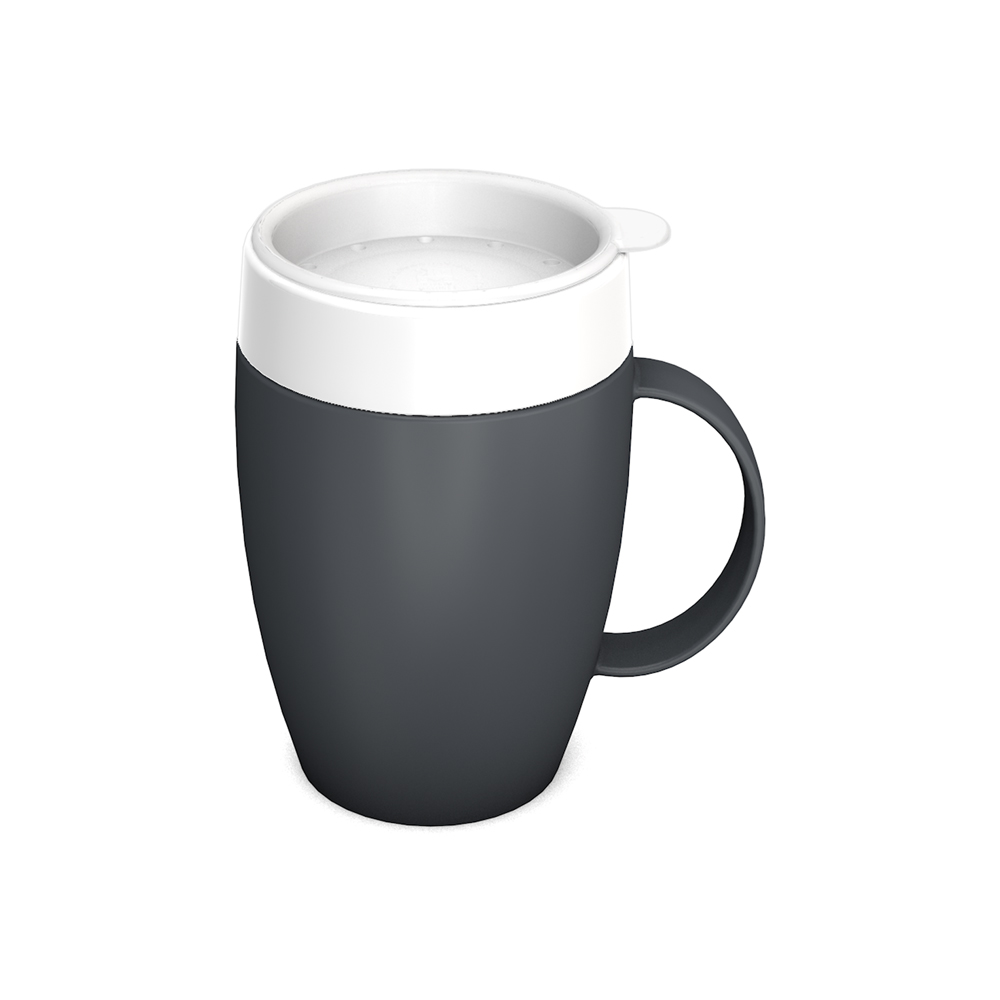 Mug with internal cone with therapeutic drinking lid