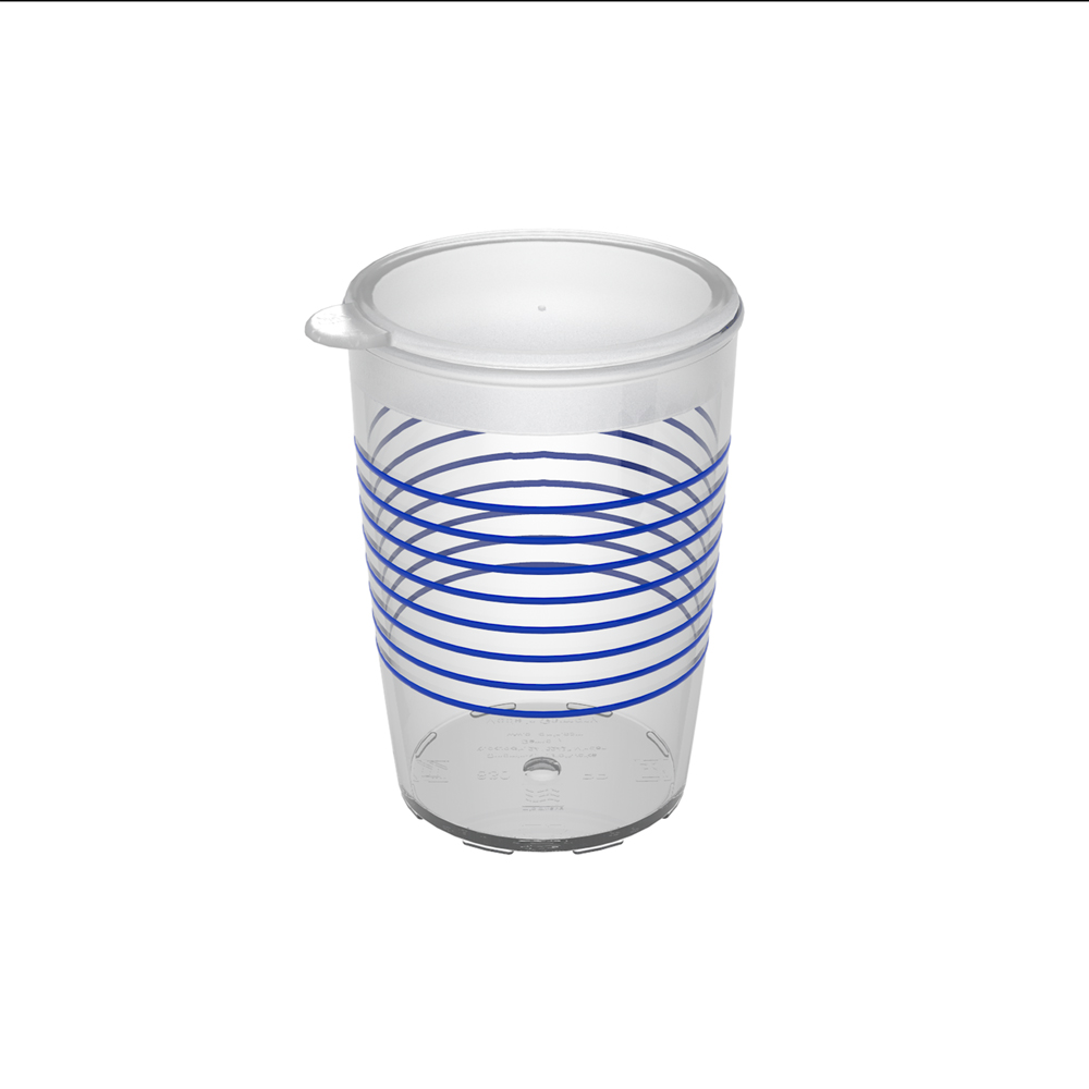 Non-slip cup with rings