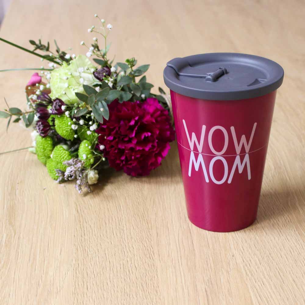 WOW MOM Coffee to go-Mug with lid
