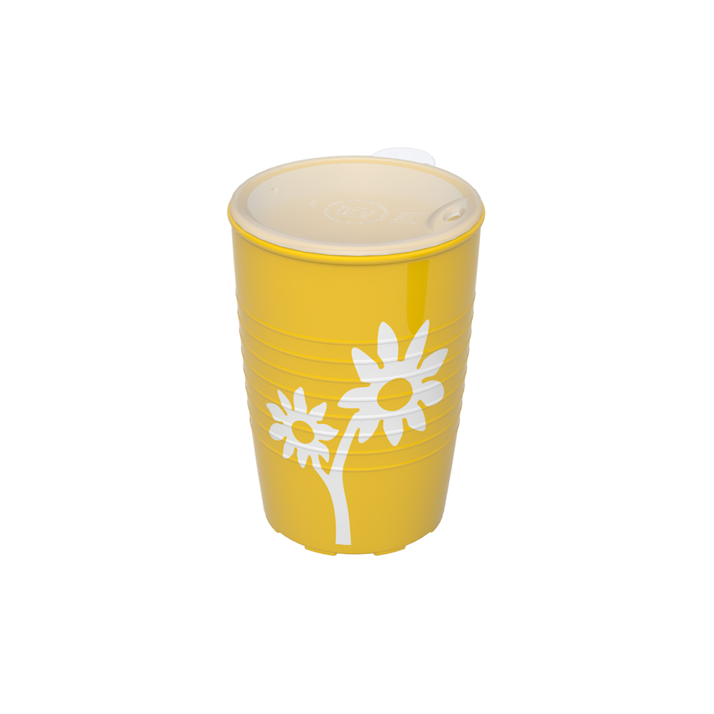 Non-slip cup with flower