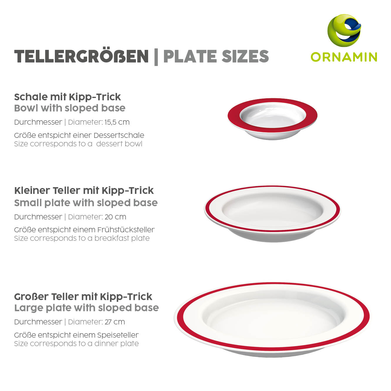 Large plate with sloped base