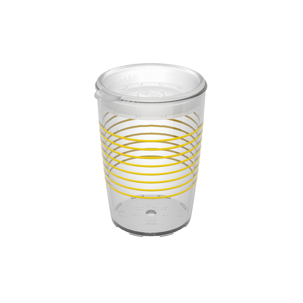 Non-slip cup with rings with therapeutic drinking lid