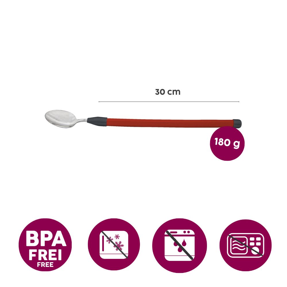 Stainless steel spoon with flexible handle