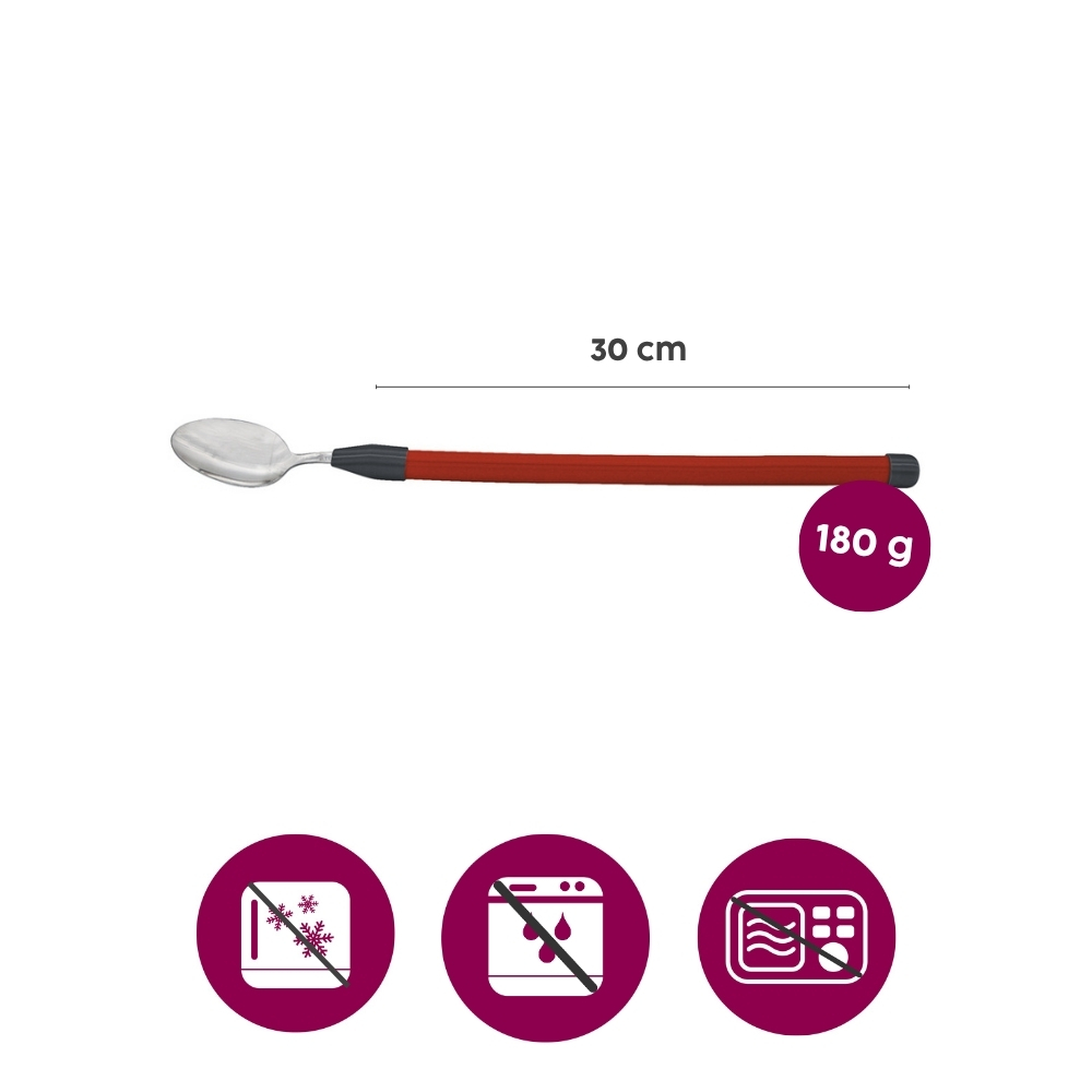 Stainless steel spoon with flexible handle