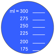 blau-transparent mit Skala