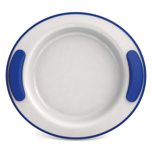 ORNAMIN-Teller mit Thermofunktion-mit blauen Griffkissen