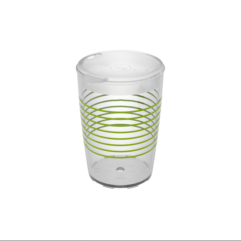 Non-slip cup with rings