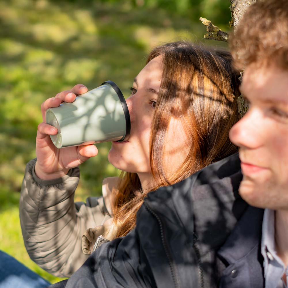 Moving Martha with drinking lid