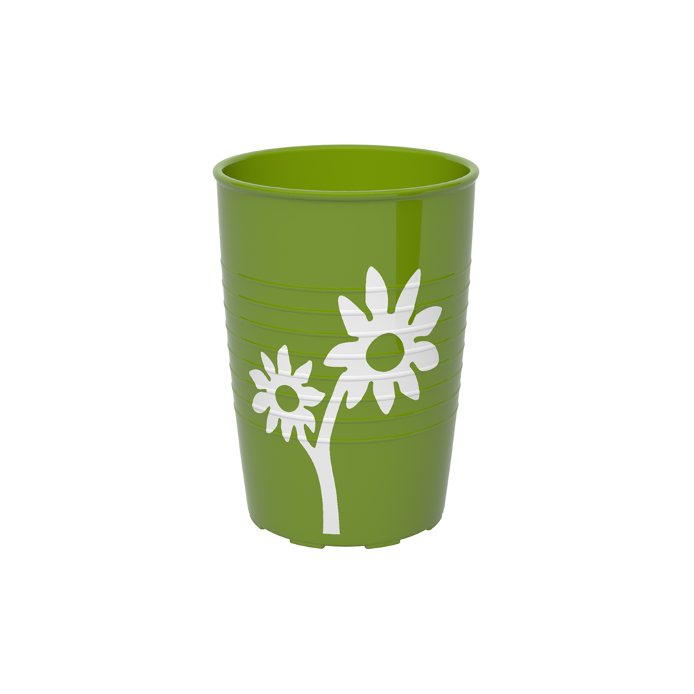 Non-slip cup flower with lid for straw