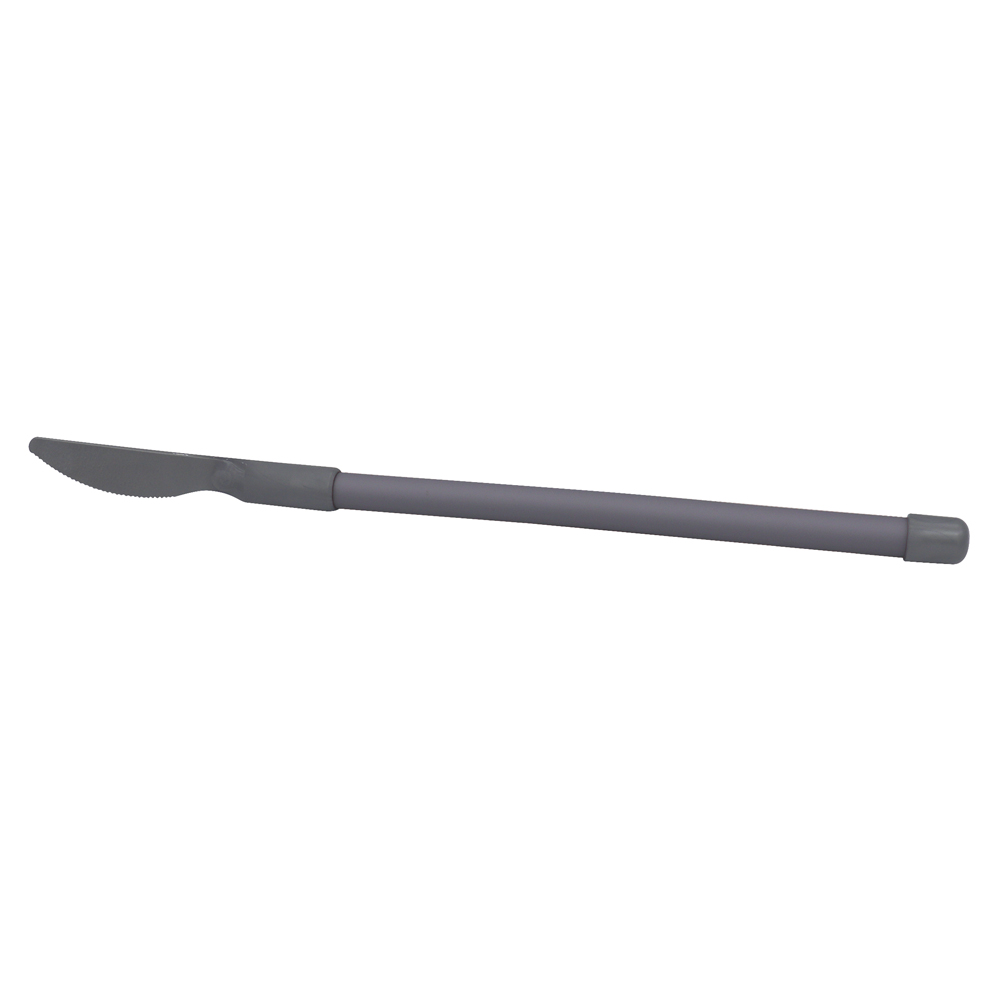 Plastic knife with flexible handle